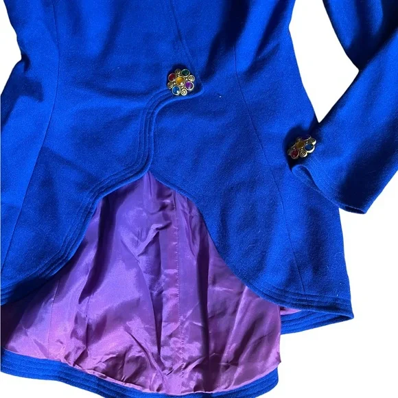 Alvin Bell Blue Blazer sz 8 - Picture 7 of 7